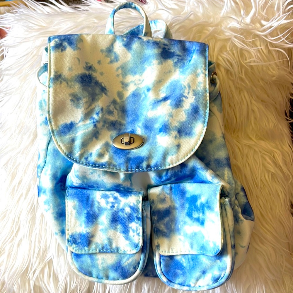 Jean washed backpack purse